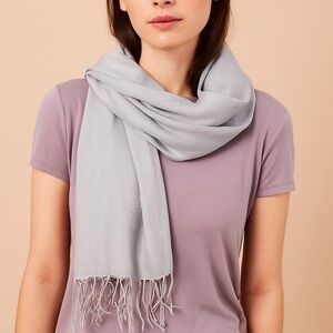 100% Soft Viscose Fringe Scarf, Soft Lightweight Wrap